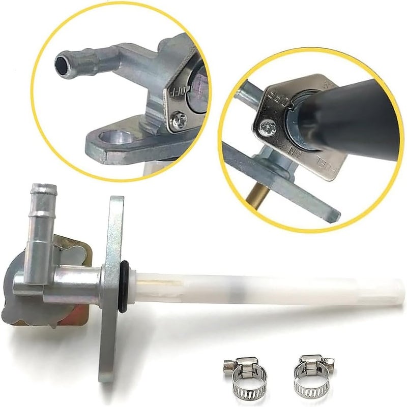 Earlyred Fuel Valve Petcock for Honda Recon 250 1997-2024/ Rancher 350 400 420 / Foreman 400 450 Rubicon 500, for Honda TRX250 TRX350 TRX400 TRX420 TRX450 TRX500 Shutoff Tank Switch Cock Lines Lever Screw - Image 4